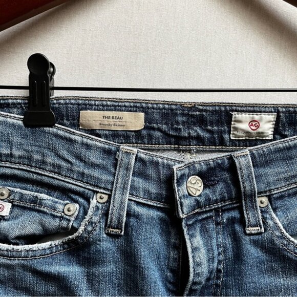 AG Adriano Goldschmied Beau Slouchy Skinny Blue Denim Jeans Sz 26R - Picture 5 of 12